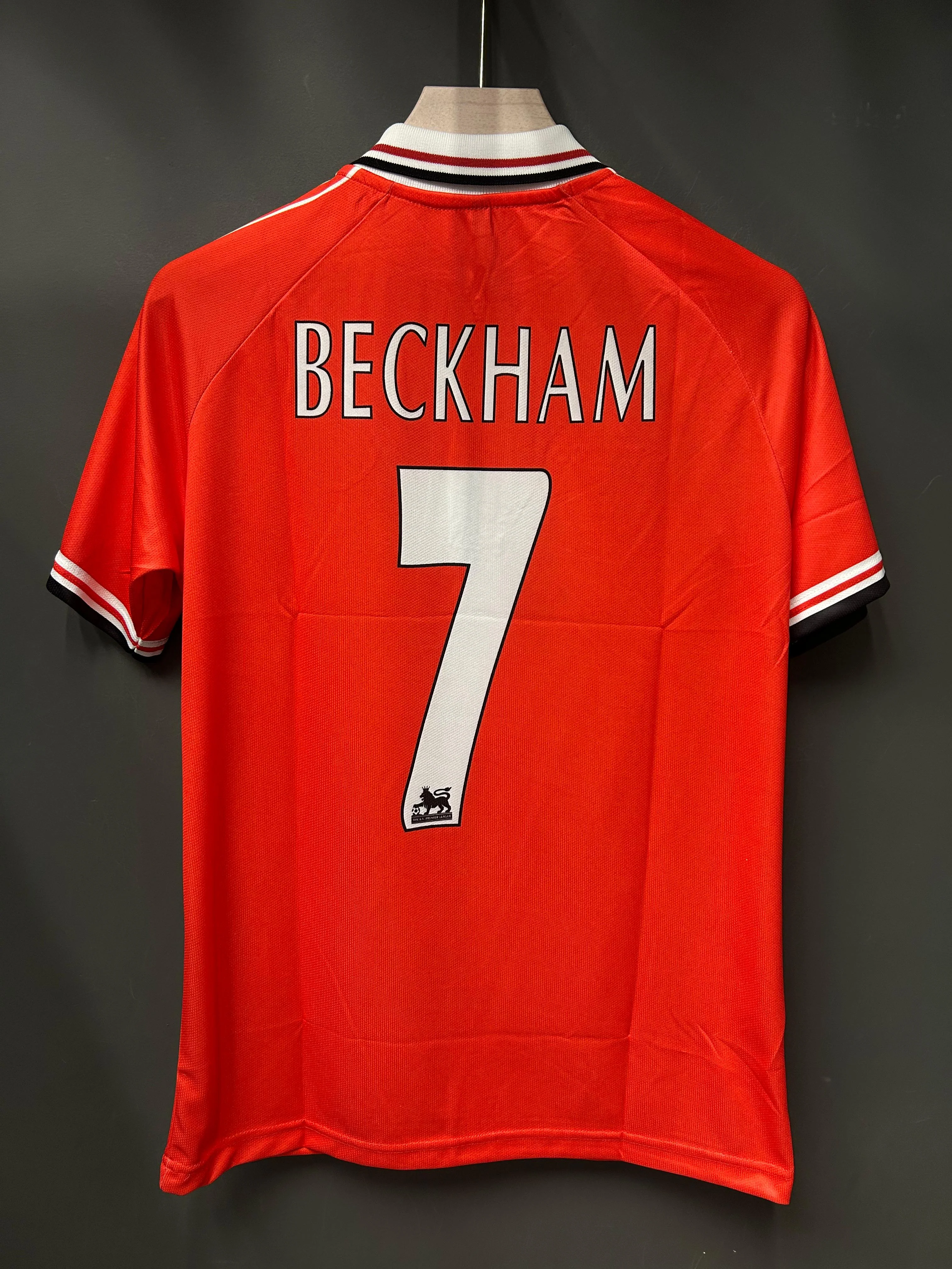 BECKHAM UNITED HOME KIT 1998 POLO EMBROIDERY - Image 3