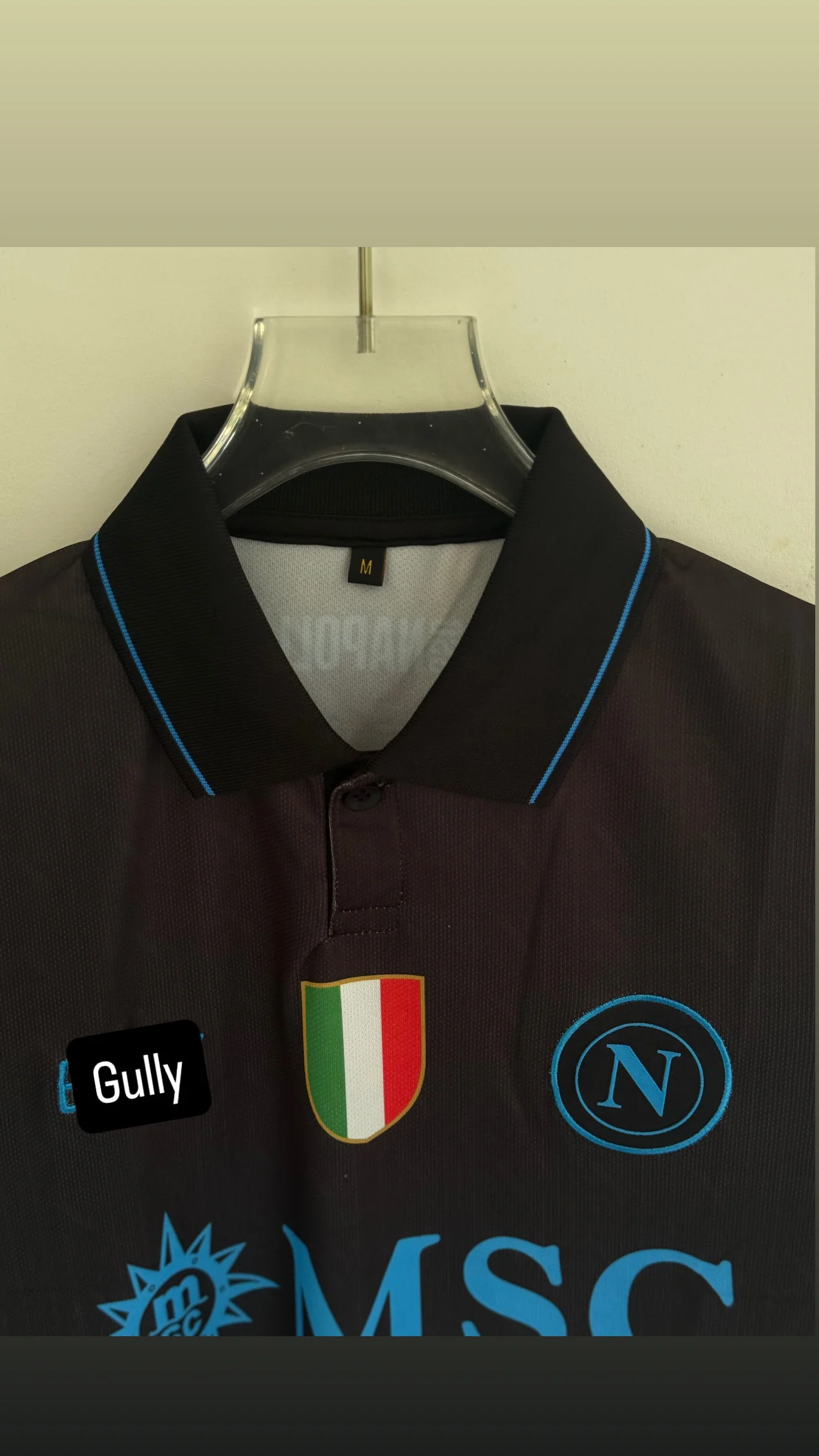DE BRUYNE NAPOLI 25/26 THIRD KIT POLO EMBROIDERY - Image 3
