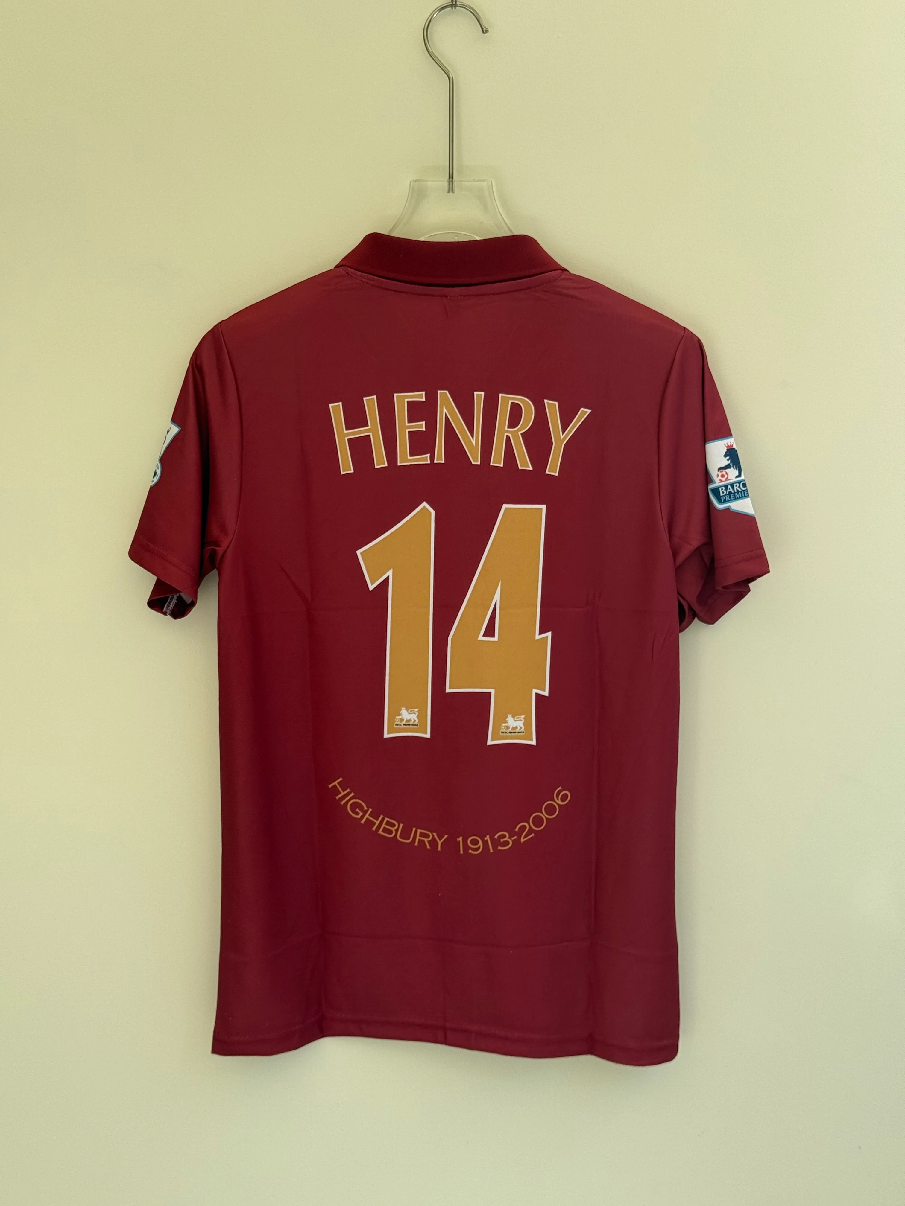 HENRY ARSENAL 2005/06 HOME KIT POLO EMBROIDERY - Image 3