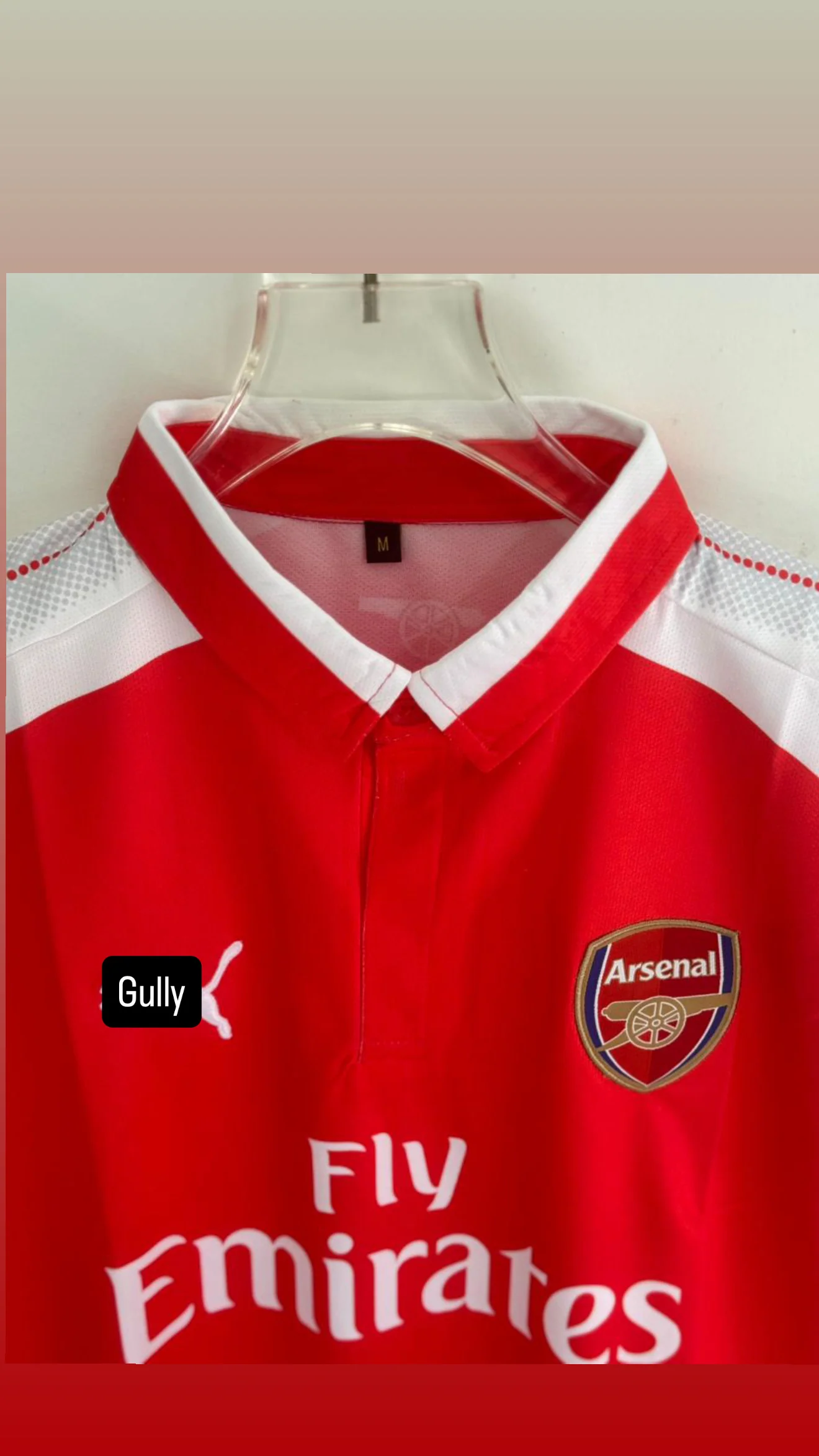 OZIL ARSENAL HOME KIT 2017 POLO EMBROIDERY - Image 3